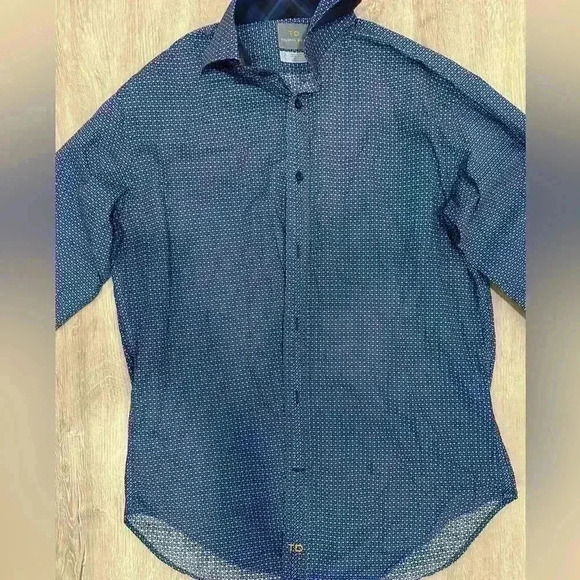 THOMAS DEAN Men’s Long sleeve Multicolor button Down shirt.Size small - Picture 3 of 9